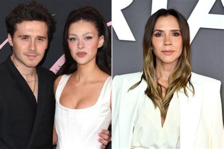 Brooklyn Beckham with his mom
