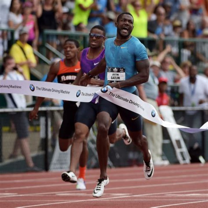 Justin Gatlin is running Justin Gatlin is running
